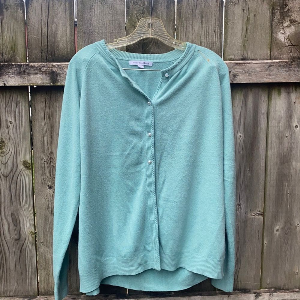 Mercer street mint green cardigan sz. XL